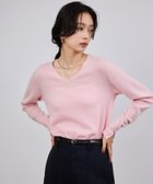 【ロペ/ROPE'】のカシミヤVネックニットプルオーバー ピンク系(65)|ID: prp329100004721300 ipo3291000000035179576