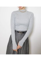 【リエンダ/rienda】のサムホール付きウォッシャブルハイネックニットトップス 人気、トレンドファッション・服の通販 founy(ファニー) ファッション Fashion レディースファッション Fashion for Women トップス・カットソー Cut & Sew Tops ニット Knit Tops & Sweaters コンパクト Compact, Small Size ハイネック High Neck, Mock Neck ベーシック Basic, Essential 再入荷 Restock / Back in Stock thumbnail T.GRY|ID: prp329100004721340 ipo3291000000034622746