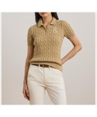 【ラルフローレン/RALPH LAUREN】のケーブルニット コットン ポロ セーター 人気、トレンドファッション・服の通販 founy(ファニー) ファッション Fashion レディースファッション Fashion for Women トップス・カットソー Cut & Sew Tops ニット Knit Tops & Sweaters スリム Slim, Slim Fit セーター Sweater, Knitwear フィット Fit, Slim Fit ポロシャツ Polo Shirt, Collared Tee 半袖 Short Sleeve, Half Sleeve thumbnail 270ブラウン|ID: prp329100004721350 ipo3291000000034120875