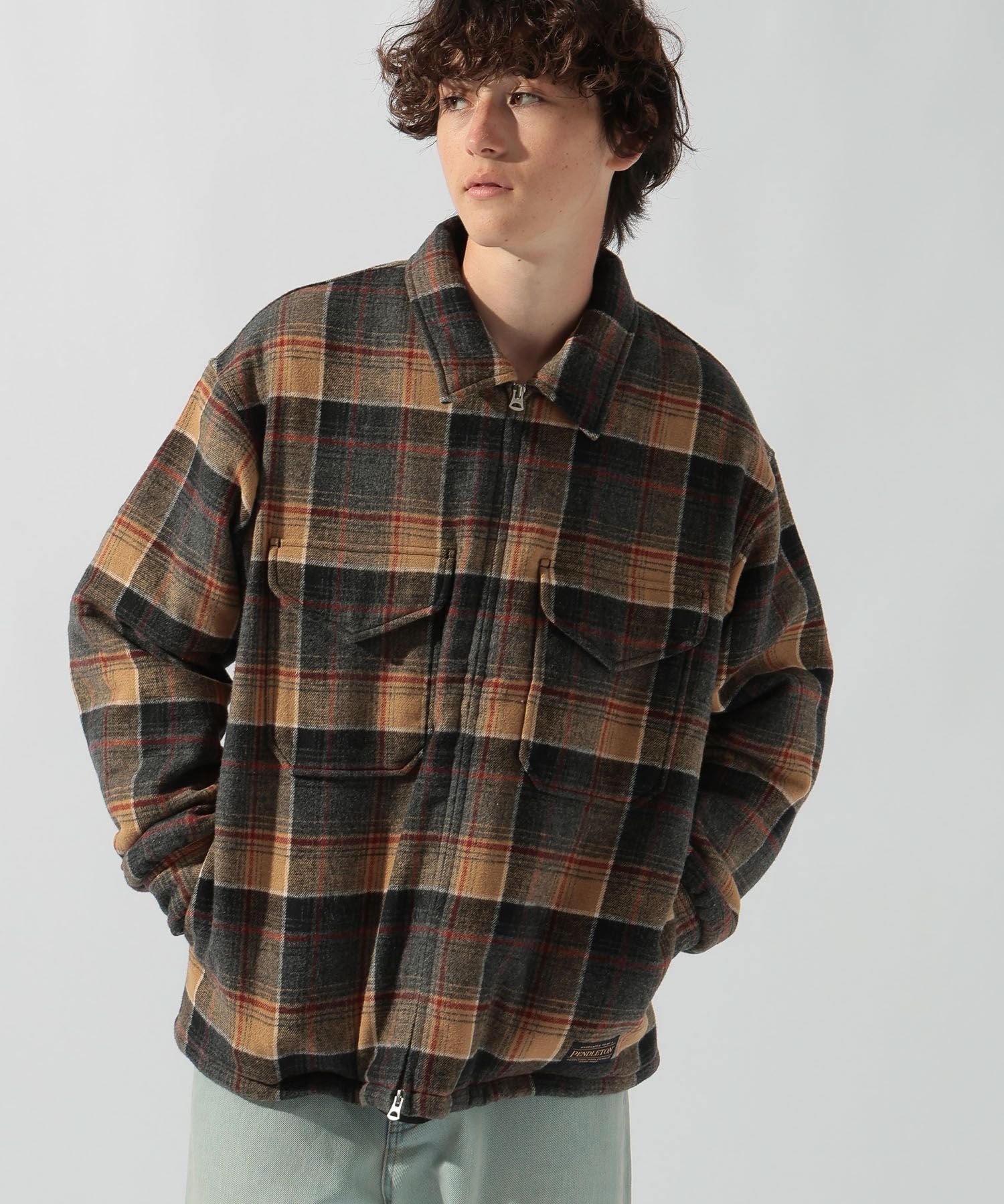 【ニコアンド/niko and / MEN】の【PENDLETON(ペンドルトン)】別注 ZIP CPO JACKET インテリア・キッズ・メンズ・レディースファッション・服の通販 founy(ファニー) 　ファッション　Fashion　メンズファッション　Fashion for Men　キルト　Quilt, Quilted Fabric　ジャケット　Jacket, Outerwear　スウェット / スエット　Sweatshirt, Sweatwear　チェック　Check, Plaid, Tartan　デニム　Denim, Jeans Material　パーカー　Hoodie, Parka　フロント　Front, Front Design　ブランケット　Blanket, Throw Blanket　別注　Limited Edition, Custom Order　リラックス　Relax, Relaxed Fit　A/W・秋冬　Autumn/Winter　冬　Winter / This Winter　おすすめ　Recommended / Our Picks　2025年　2025　2025-2026秋冬・A/W　Autumn/Winter 2025–26 AW25–26　キャメル54|ID: prp329100004721356 ipo3291000000034198104