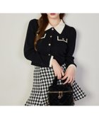 【ナイスクラップ/NICE CLAUP】の金ボタン配色衿ニット 人気、トレンドファッション・服の通販 founy(ファニー) ファッション Fashion レディースファッション Fashion for Women トップス・カットソー Cut & Sew Tops ニット Knit Tops & Sweaters 2025年 2025 2025-2026秋冬・A/W Autumn/Winter 2025–26 AW25–26 おすすめ Recommended / Our Picks クラシカル Classical, Vintage-Inspired デニム Denim, Jeans Material フィット Fit, Slim Fit フレア Flare, Flared ボトム Bottoms, Lower Wear 長袖 Long Sleeve, Full Sleeve thumbnail ブラック|ID: prp329100004721377 ipo3291000000034624601