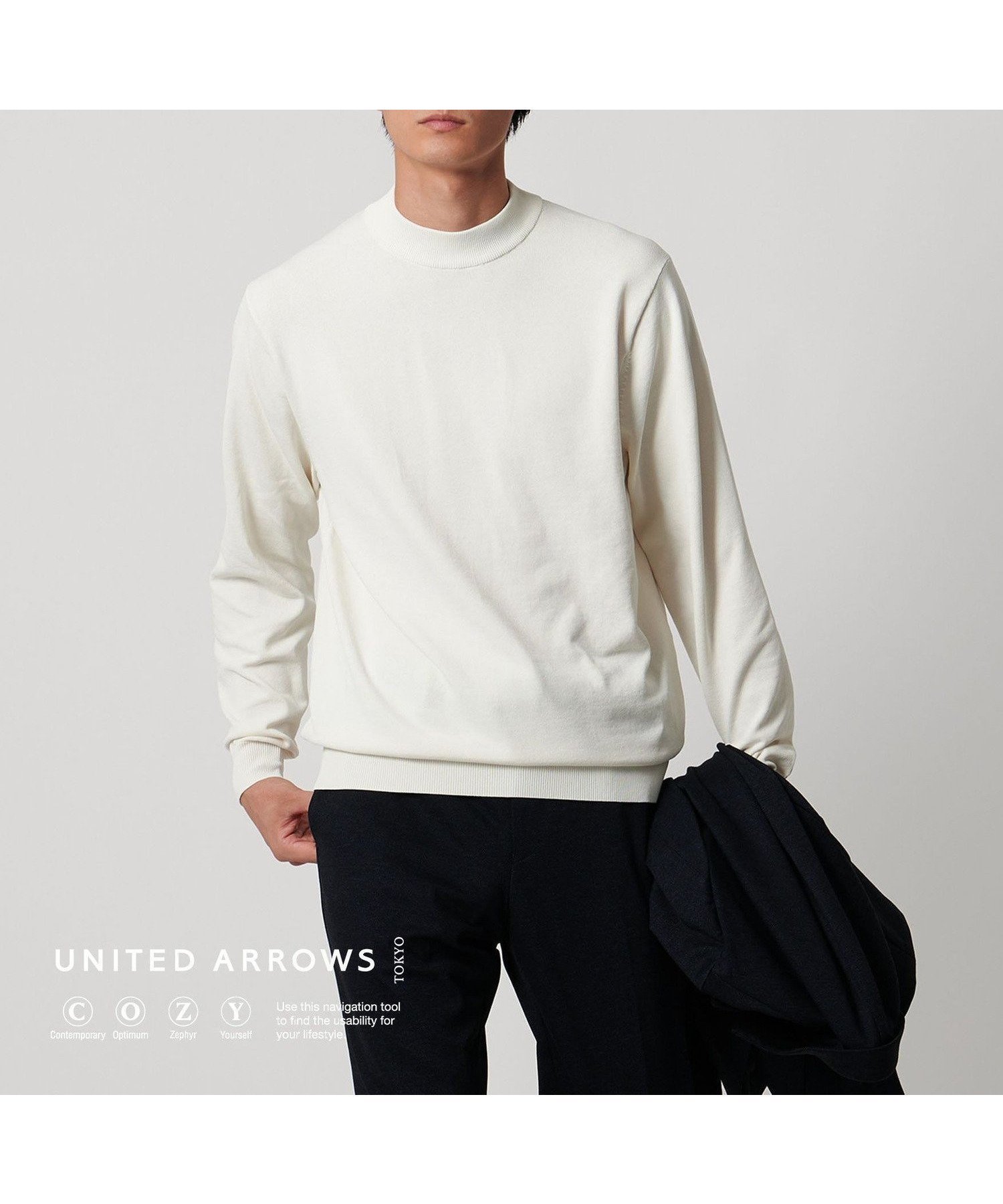 【ユナイテッドアローズ/UNITED ARROWS / MEN】のモックネックニット UA COZY ウォッシャブル インテリア・キッズ・メンズ・レディースファッション・服の通販 founy(ファニー)  ファッション Fashion メンズファッション Fashion for Men インナー Innerwear ウォッシャブル Machine Washable 洗える Machine Washable スタンダード Standard, Basic ストレッチ Stretch, Stretchy Fabric セットアップ Set-Up, Coordinated Outfit バランス Balance, Style Balance ポロシャツ Polo Shirt, Collared Tee リラックス Relax, Relaxed Fit おすすめ Recommended / Our Picks エレガント 上品 Elegant ビジネス 仕事 通勤 Business / Work / Commuting OFF WHITE|ID: prp329100004721382 ipo3291000000034351531