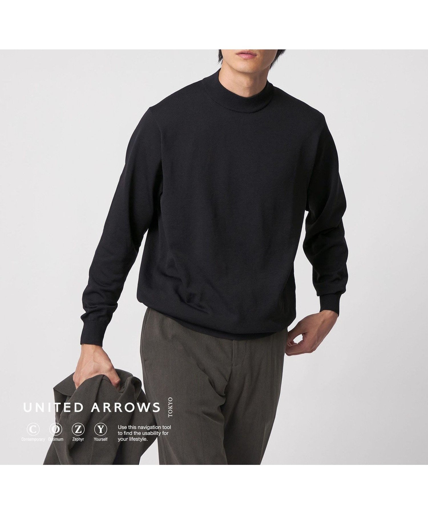 【ユナイテッドアローズ/UNITED ARROWS / MEN】のモックネックニット UA COZY ウォッシャブル インテリア・キッズ・メンズ・レディースファッション・服の通販 founy(ファニー)  ファッション Fashion メンズファッション Fashion for Men インナー Innerwear ウォッシャブル Machine Washable 洗える Machine Washable スタンダード Standard, Basic ストレッチ Stretch, Stretchy Fabric セットアップ Set-Up, Coordinated Outfit バランス Balance, Style Balance ポロシャツ Polo Shirt, Collared Tee リラックス Relax, Relaxed Fit おすすめ Recommended / Our Picks エレガント 上品 Elegant ビジネス 仕事 通勤 Business / Work / Commuting BLACK|ID: prp329100004721382 ipo3291000000034351532