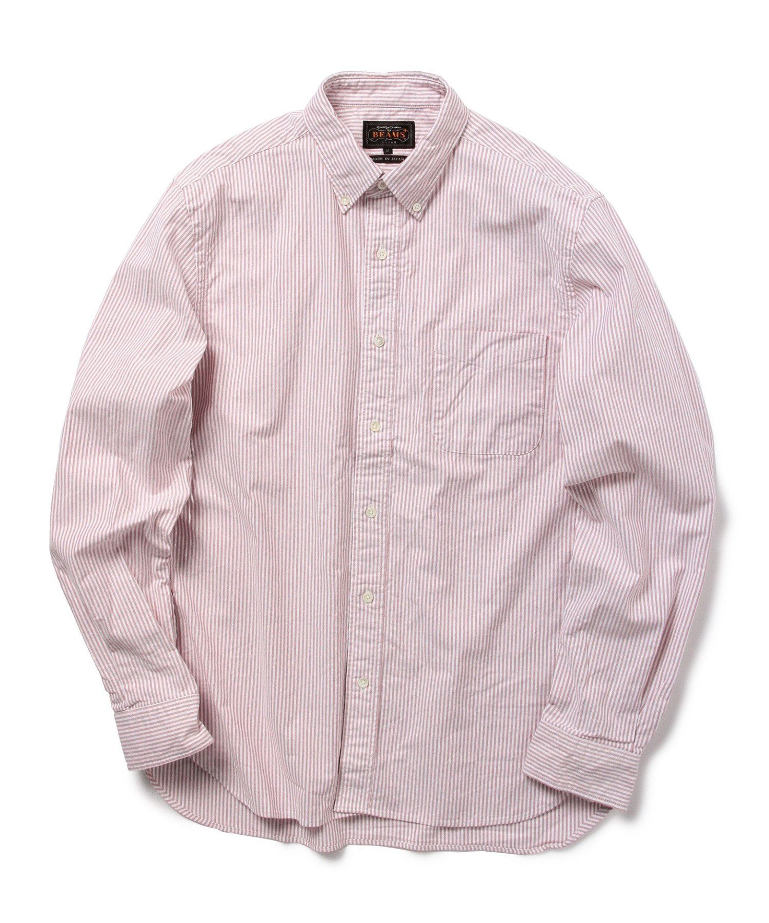 【ビームス/BEAMS / MEN】のBEAMS PLUS / オックスフォード ストライプ ボタンダウン シャツ 25AW インテリア・キッズ・メンズ・レディースファッション・服の通販 founy(ファニー) 　ファッション　Fashion　メンズファッション　Fashion for Men　ストライプ　Stripe, Striped Pattern　スーピマ　Supima, Premium Cotton　ダウン　Down, Puffer　パターン　Pattern, Design Print　エレガント 上品　Elegant　2025年　2025　2025-2026秋冬・A/W　Autumn/Winter 2025–26 AW25–26　WINE|ID: prp329100004721384 ipo3291000000034121141