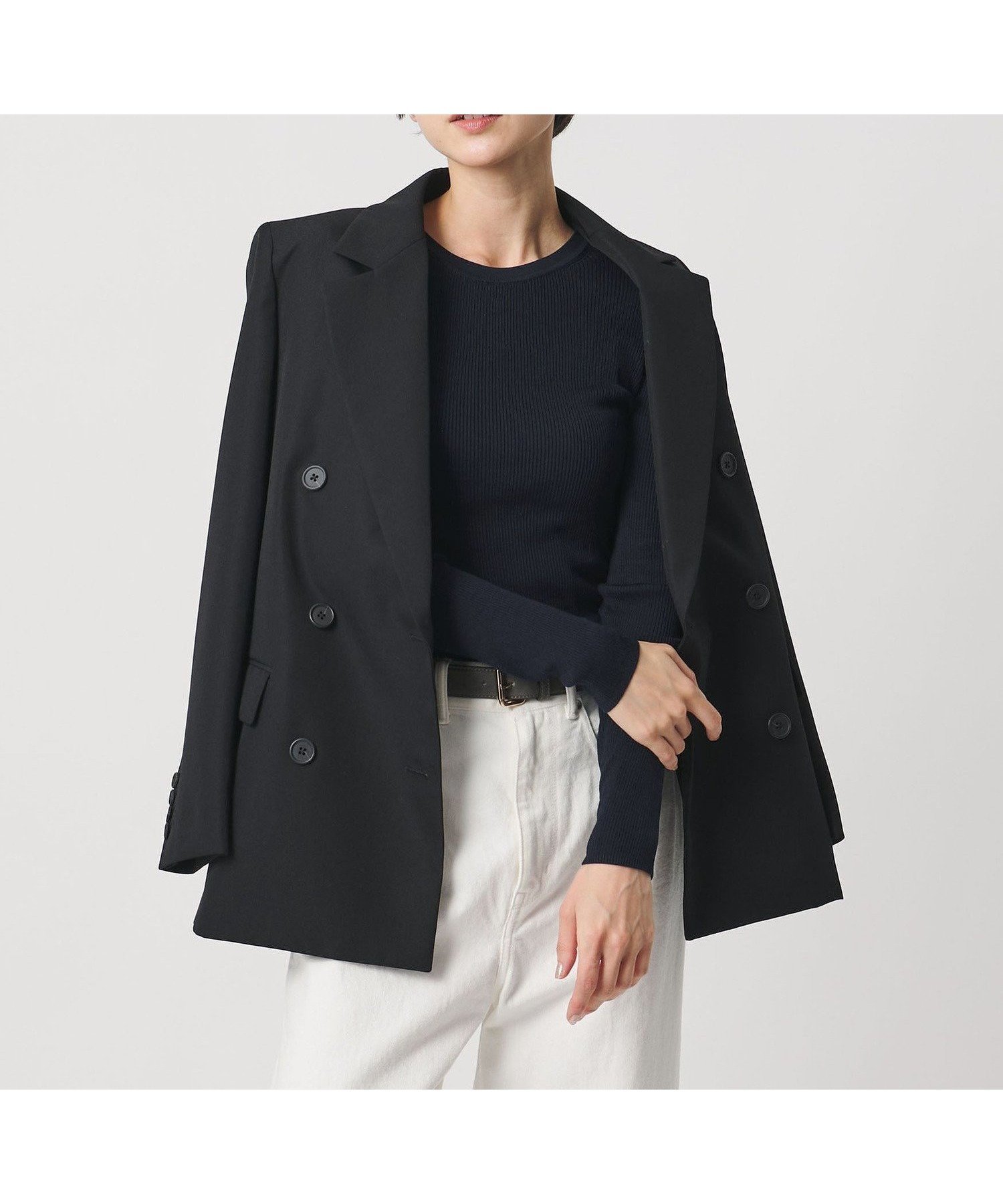 【ユナイテッドアローズ/UNITED ARROWS】のシルク リブ クルーネック ニット インテリア・キッズ・メンズ・レディースファッション・服の通販 founy(ファニー) ファッション Fashion レディースファッション Fashion for Women トップス・カットソー Cut & Sew Tops ニット Knit Tops & Sweaters インナー Innerwear カーディガン Cardigan, Knitwear シルク Silk, 100% Silk シンプル Simple, Minimal タートルネック Turtleneck, High Neck バランス Balance, Style Balance フィット Fit, Slim Fit ベーシック Basic, Essential ロング Long, Long-Length ワイド Wide, Wide Fit NAVY|ID: prp329100004721417 ipo3291000000034883466