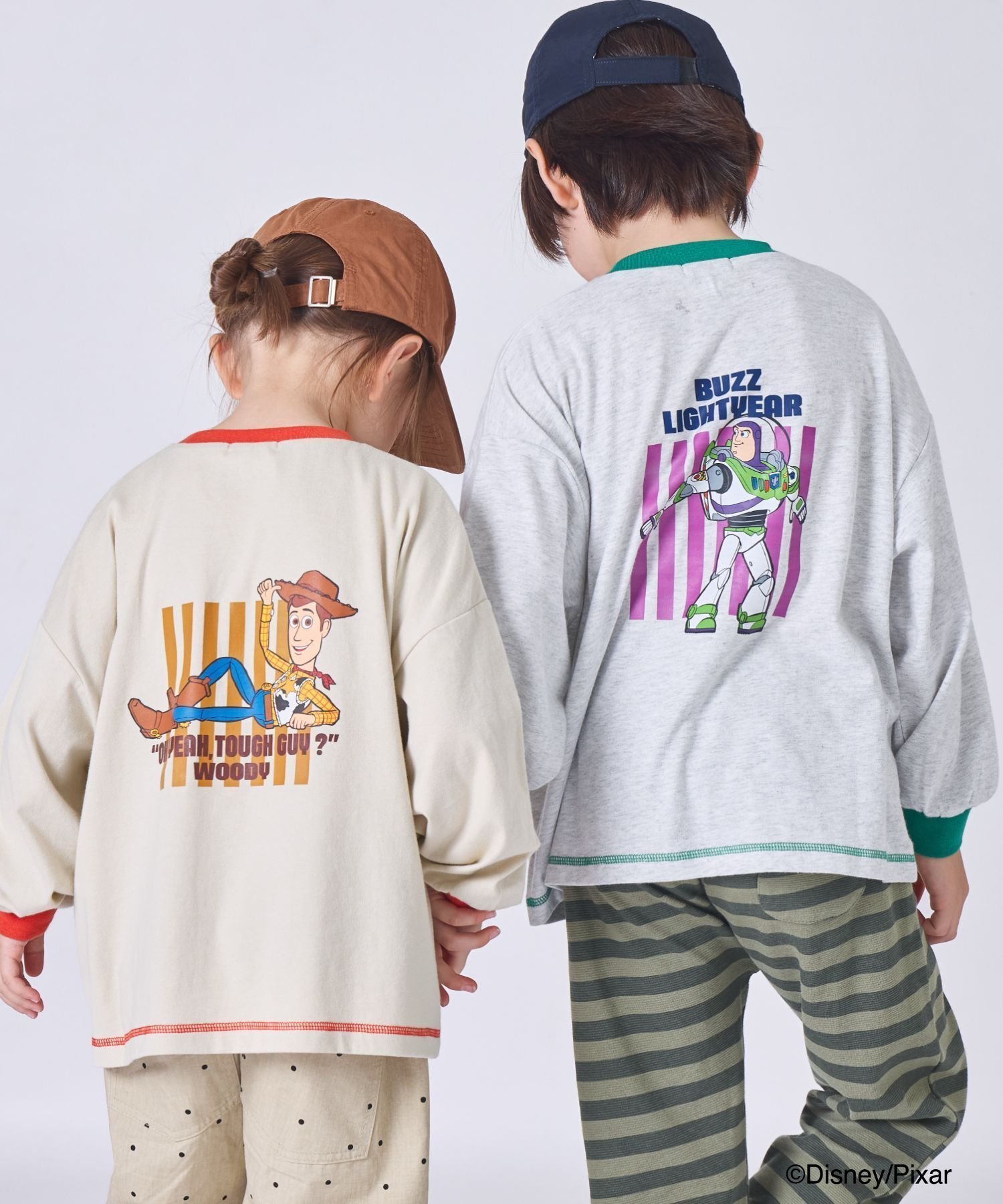 【ペアマノン/pairmanon / KIDS】の【トイ・ストーリー】ユニセックス バックプリント長袖Tシャツ インテリア・キッズ・メンズ・レディースファッション・服の通販 founy(ファニー) 　ファッション　Fashion　キッズファッション　Fashion for Kids　おすすめ　Recommended / Our Picks　キャラクター　Character, Licensed Characters　プリント　Print, Printed Pattern　人気　Popular, Best Seller　長袖　Long Sleeve, Full Sleeve　グレー10|ID: prp329100004721691 ipo3291000000034122879