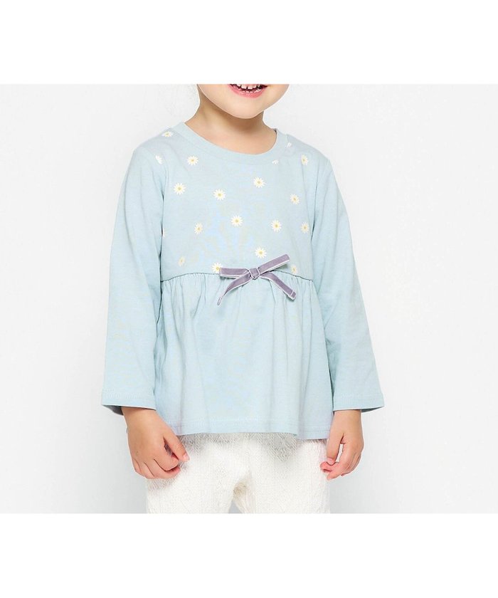 【エフオー オンラインストア/F.O.Online Store / KIDS】のペプラムフレアTシャツ/7days Style インテリア・キッズ・メンズ・レディースファッション・服の通販 founy(ファニー) https://founy.com/ ファッション Fashion キッズファッション Fashion for Kids フレア Flare, Flared ペプラム Peplum, Flared Hem 長袖 Long Sleeve, Full Sleeve |ID: prp329100004721692 ipo3291000000034122883