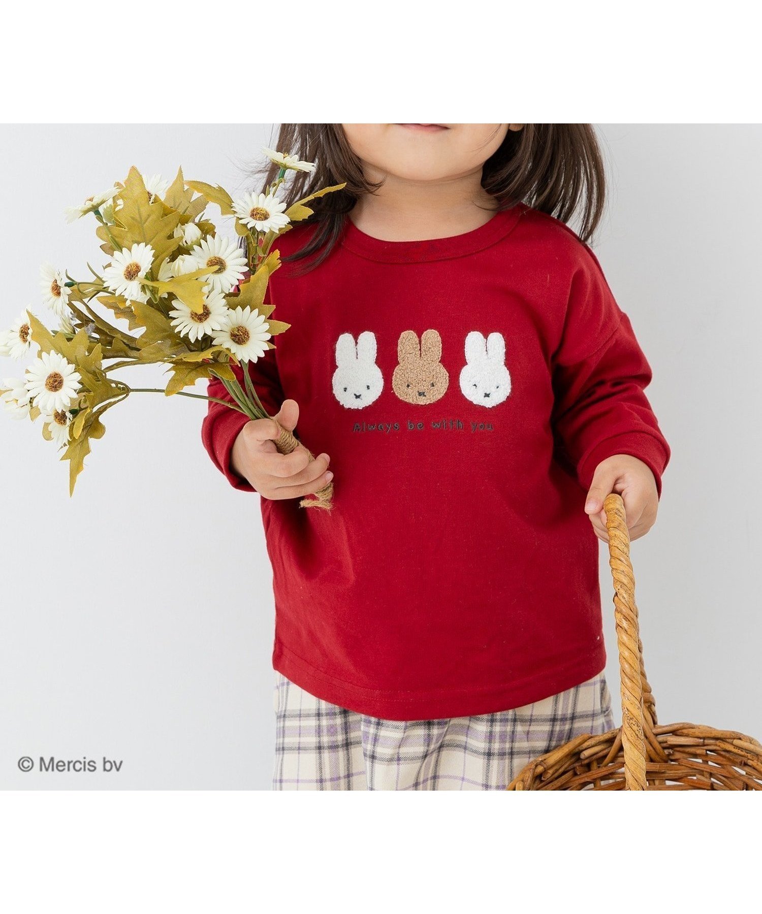 【チルツー/chil2 / KIDS】のミッフィー 長袖Tシャツ インテリア・キッズ・メンズ・レディースファッション・服の通販 founy(ファニー) 　ファッション　Fashion　キッズファッション　Fashion for Kids　アニマル　Animal Print　フェイス　Face, Facial Design　長袖　Long Sleeve, Full Sleeve　Dサガラ/ワインレッド|ID: prp329100004721694 ipo3291000000034122953