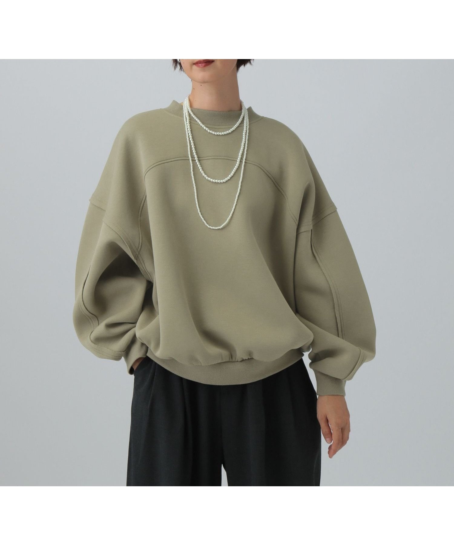 【レプシィム ローリーズファーム/LEPSIM LOWRYS FARM】のパフエア切り替えBIGプルオーバー インテリア・キッズ・メンズ・レディースファッション・服の通販 founy(ファニー) ファッション Fashion レディースファッション Fashion for Women トップス・カットソー Cut & Sew Tops カジュアルプルオーバー・ニットトップス Pullovers & Knit Tops / Casual Pullovers おすすめ Recommended / Our Picks シンプル Simple, Minimal チェック Check, Plaid, Tartan ハーフ Half, Half-Length カーキ75|ID: prp329100004721707 ipo3291000000034855371