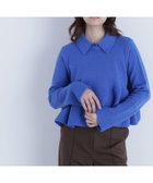 【ナチュラル ビューティー ベーシック/NATURAL BEAUTY BASIC】の襟付きペプラムニット ディープブルー1|ID: prp329100004721713 ipo3291000000034543431