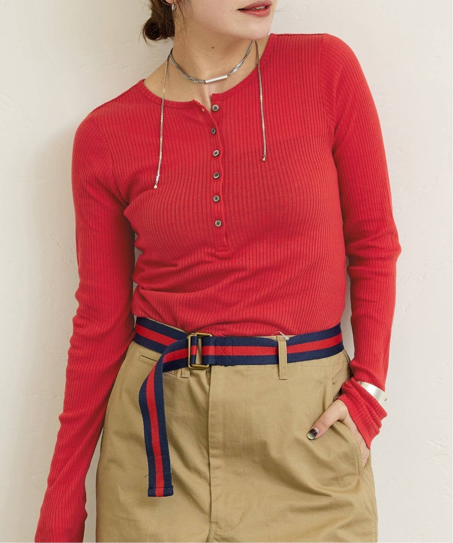 【ジャーナルスタンダード/JOURNAL STANDARD】の《追加 3》シアーテレコヘンリーネックプルオーバー インテリア・キッズ・メンズ・レディースファッション・服の通販 founy(ファニー) 　ファッション　Fashion　レディースファッション　Fashion for Women　トップス・カットソー　Cut & Sew Tops　カジュアルプルオーバー・ニットトップス　Pullovers & Knit Tops / Casual Pullovers　2025年　2025　2025-2026秋冬・A/W　Autumn/Winter 2025–26 AW25–26　インナー　Innerwear　エレガント 上品　Elegant　人気　Popular, Best Seller　レッド|ID: prp329100004721768 ipo3291000000034379606