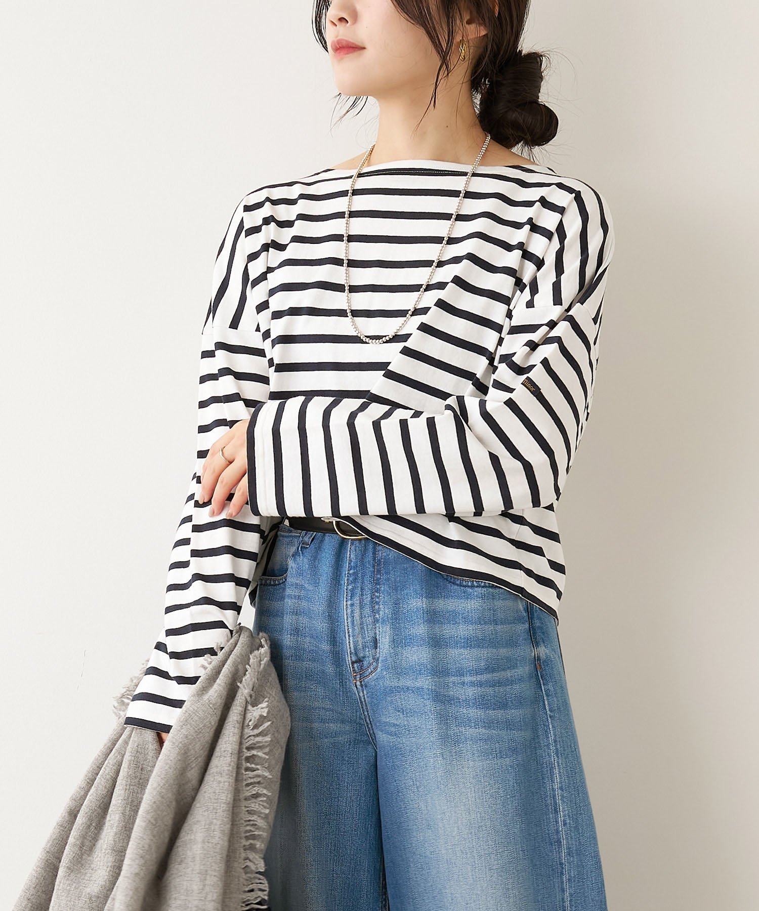 【マイカ ディール/MICA & DEAL】の【Le minor】ボーダールーズフィットT-shirt-PETIT COPAIN COURT インテリア・キッズ・メンズ・レディースファッション・服の通販 founy(ファニー) 　ファッション　Fashion　レディースファッション　Fashion for Women　トップス・カットソー　Cut & Sew Tops　シャツ・ブラウス・オフィスカジュアル　Elegant Blouses & Button-Ups　ロングTシャツ・Tシャツ　Longline T-Shirts & Tees　クロップド　Cropped, Short Length　トレンド　Trend, Trending Now　定番　Standard, Basic Item　人気　Popular, Best Seller　ハイライズ　High Rise, High Waist　フィット　Fit, Slim Fit　フランス　France, French　ワイド　Wide, Wide Fit　NAVY|ID: prp329100004721774 ipo3291000000034124447