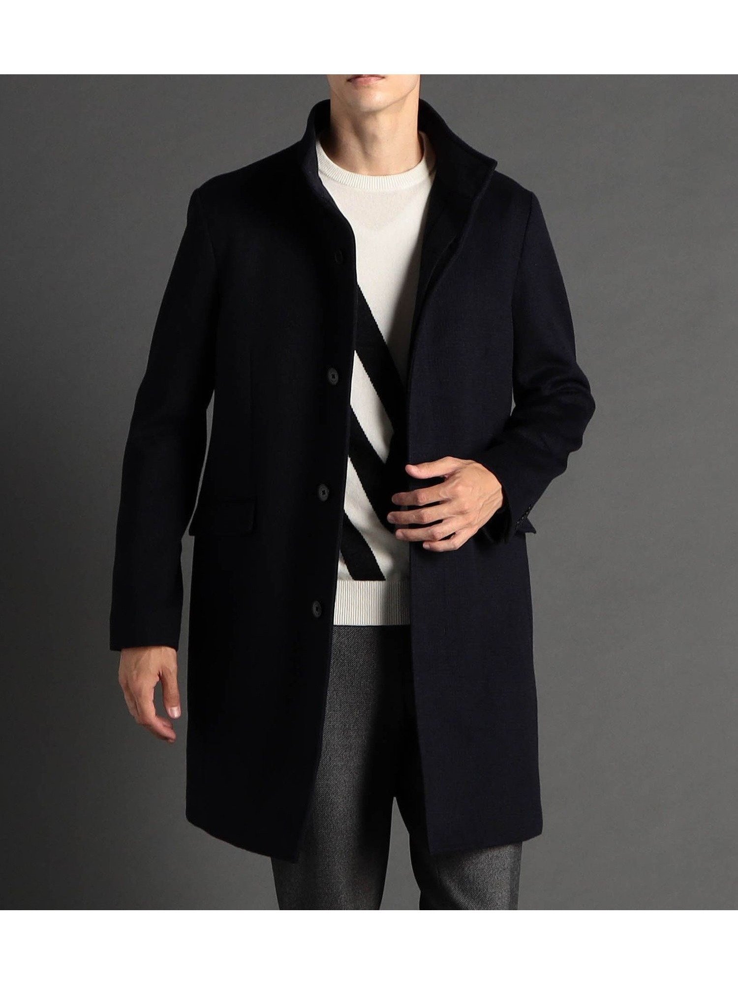 【ニコル/NICOLE / MEN】の【ex/tra】カシミヤビーバー スタンドカラーコート インテリア・キッズ・メンズ・レディースファッション・服の通販 founy(ファニー) 　ファッション　Fashion　メンズファッション　Fashion for Men　シンプル　Simple, Minimal　スタイリッシュ　Stylish, Fashionable　スタンド　Stand Collar, Upright Stand　スマート　Smart, Elegant　セットアップ　Set-Up, Coordinated Outfit　ビジネス 仕事 通勤　Business / Work / Commuting　ポケット　Pocket, Pocket Detail　エレガント 上品　Elegant　91その他2|ID: prp329100004721788 ipo3291000000035007131