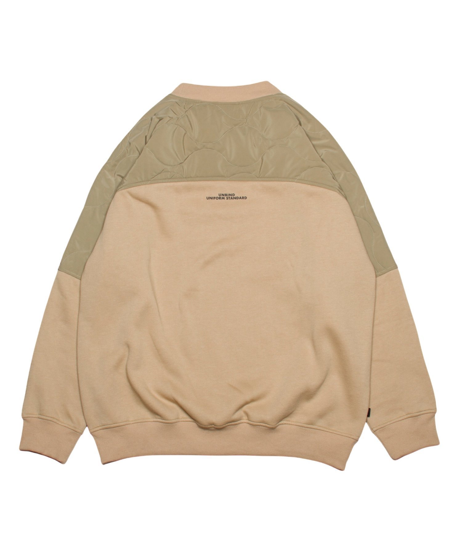 【トゥオールズ/twoles】の【UNBIND】QUILT SWITCH SWEAT インテリア・キッズ・メンズ・レディースファッション・服の通販 founy(ファニー) 　ファッション　Fashion　レディースファッション　Fashion for Women　トップス・カットソー　Cut & Sew Tops　レディースパーカー・カジュアルフーディー　Casual Hoodies & Sweatshirts　スウェット・クルーネックトップス　Sweatshirts & Crewnecks / Relaxed Fit Sweat Tops　キルティング　Quilted, Quilting　スウェット / スエット　Sweatshirt, Sweatwear　ルーズ　Loose, Oversized　冬　Winter / This Winter　軽量　Lightweight, Ultra Light　ベージュ|ID: prp329100004721793 ipo3291000000034504077