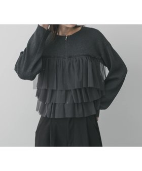 【センスオブプレイス/SENSE OF PLACE by URBAN RESEARCH】のダブルジップフリルニットカーディガン 人気、トレンドファッション・服の通販 founy(ファニー) ファッション Fashion レディースファッション Fashion for Women トップス・カットソー Cut & Sew Tops ニット Knit Tops & Sweaters カーディガン・羽織り Layered Style Cardigans 2025年 2025 2025-2026秋冬・A/W Autumn/Winter 2025–26 AW25–26 冬 Winter / This Winter インナー Innerwear フリル Frill, Ruffle 洗える Machine Washable A/W・秋冬 Autumn/Winter |ID:prp329100004721801