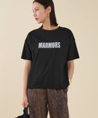 【マイカ ディール/MICA & DEAL】の【marmors】 MARMORS flocky logo T-shirt 人気、トレンドファッション・服の通販 founy(ファニー) ファッション Fashion レディースファッション Fashion for Women トップス・カットソー Cut & Sew Tops シャツ・ブラウス・オフィスカジュアル Elegant Blouses & Button-Ups ロングTシャツ・Tシャツ Longline T-Shirts & Tees アクセサリー Fashion Accessories インナー Innerwear シンプル Simple, Minimal ジャケット Jacket, Outerwear スタイリッシュ Stylish, Fashionable ストレート Straight, Straight Cut 定番 Standard, Basic Item フロント Front, Front Design プリント Print, Printed Pattern ワンポイント One Point, Statement Accent おすすめ Recommended / Our Picks thumbnail BLACK|ID: prp329100004721811 ipo3291000000034125009