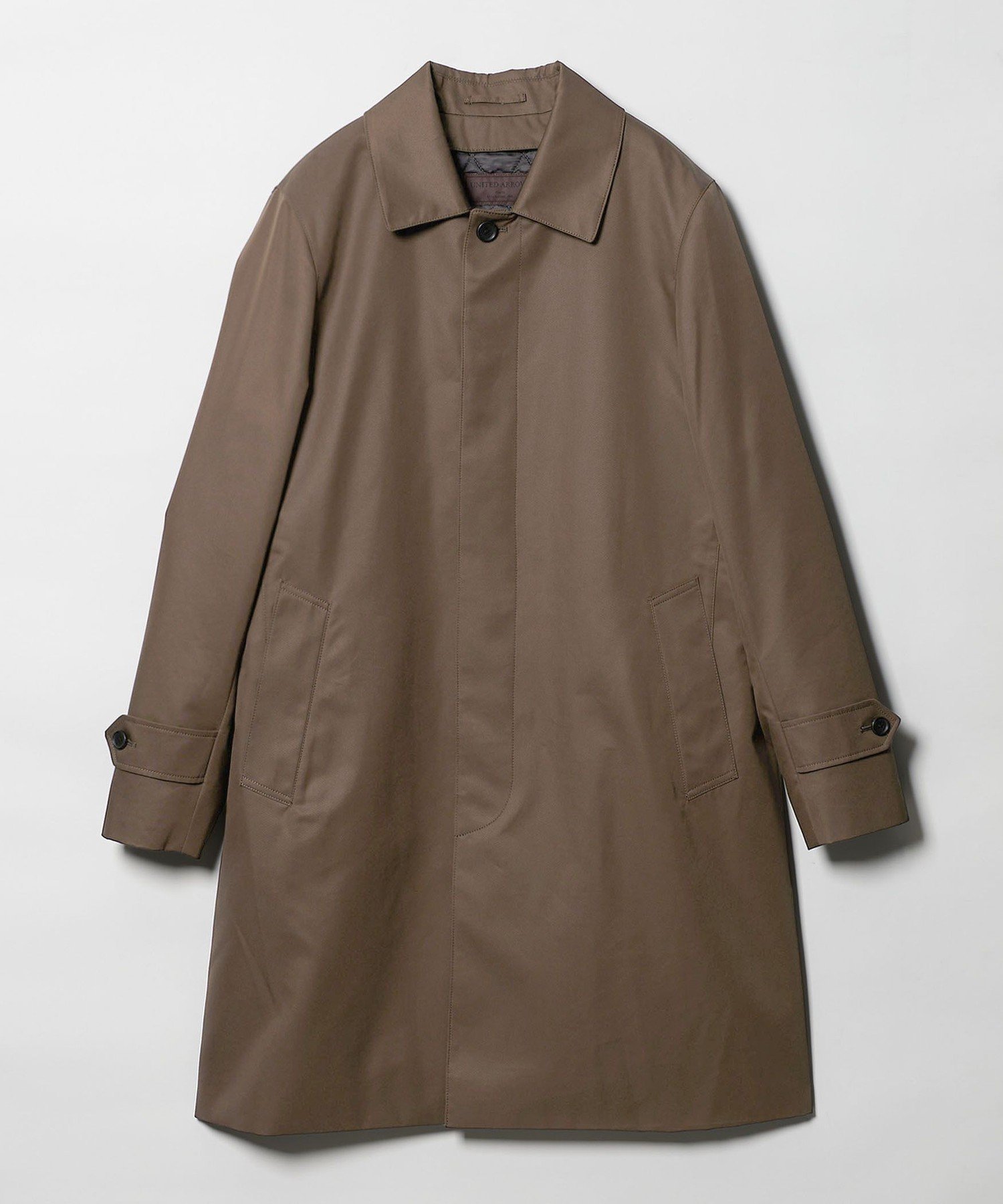 【ユナイテッドアローズ/UNITED ARROWS / MEN】のギャバジン ステンカラーコート 撥水 インテリア・キッズ・メンズ・レディースファッション・服の通販 founy(ファニー) 　ファッション　Fashion　メンズファッション　Fashion for Men　シルケット　Silket, Silky Cotton　ジャケット　Jacket, Outerwear　スラックス　Slacks, Dress Pants　バランス　Balance, Style Balance　フロント　Front, Front Design　モダン　Modern, Contemporary　ライナー　Liner, Inner Layer　ロング　Long, Long-Length　おすすめ　Recommended / Our Picks　エレガント 上品　Elegant　ビジネス 仕事 通勤　Business / Work / Commuting　OLIVE|ID: prp329100004721823 ipo3291000000034125283
