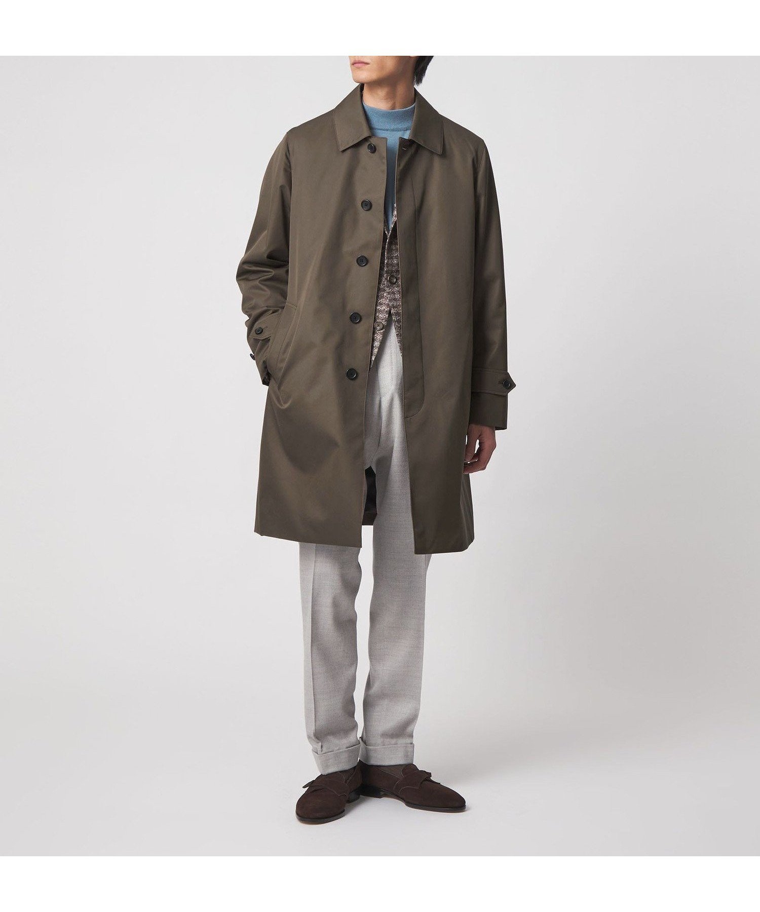 【ユナイテッドアローズ/UNITED ARROWS / MEN】のギャバジン ステンカラーコート 撥水 インテリア・キッズ・メンズ・レディースファッション・服の通販 founy(ファニー) ファッション Fashion メンズファッション Fashion for Men シルケット Silket, Silky Cotton ジャケット Jacket, Outerwear スラックス Slacks, Dress Pants バランス Balance, Style Balance フロント Front, Front Design モダン Modern, Contemporary ライナー Liner, Inner Layer ロング Long, Long-Length おすすめ Recommended / Our Picks エレガント 上品 Elegant ビジネス 仕事 通勤 Business / Work / Commuting OLIVE|ID: prp329100004721823 ipo3291000000034838446