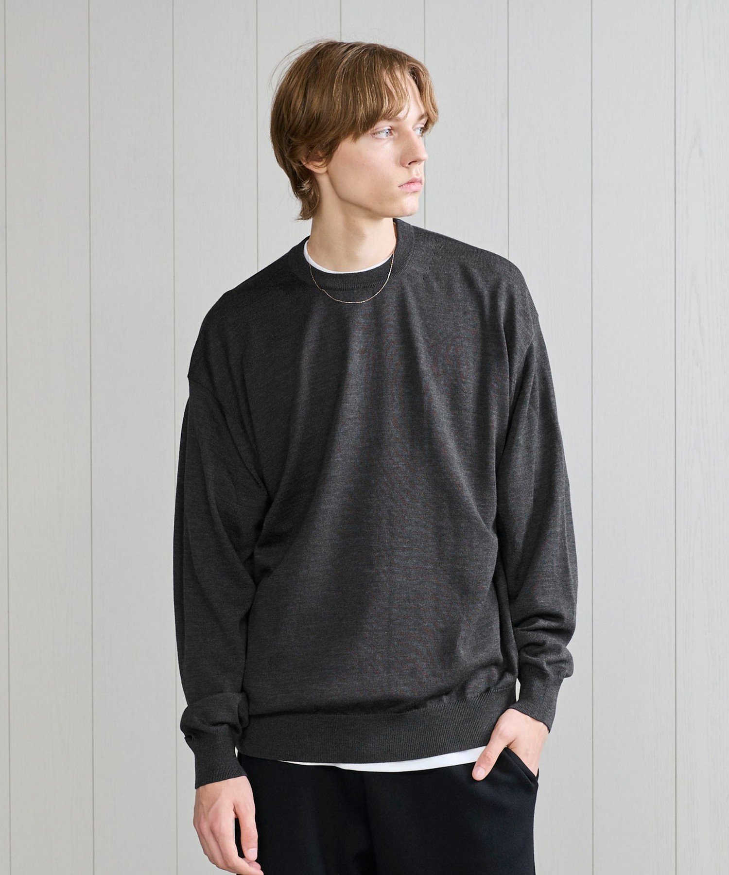 【ユナイテッドアローズ/UNITED ARROWS / MEN】のH ソリッドウール クルーネックニット 人気、トレンドファッション・服の通販 founy(ファニー) 　ファッション　Fashion　メンズファッション　Fashion for Men　イタリア　Italy　セーター　Sweater, Knitwear　アウトレット　Outlet / Clearance　 other-1|ID: prp329100004721837 ipo3291000000034179185