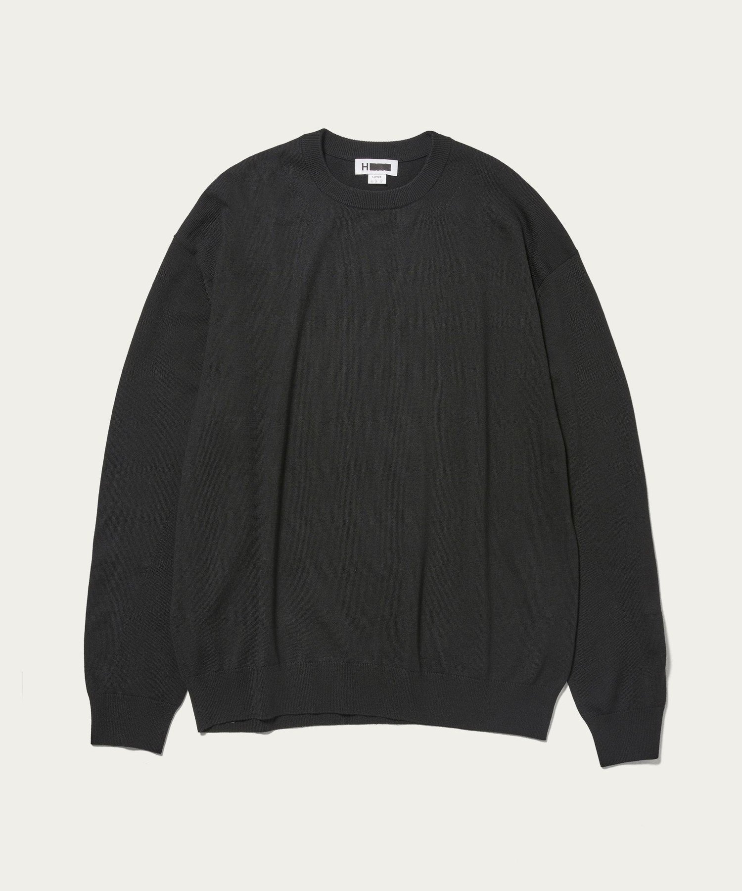 【ユナイテッドアローズ/UNITED ARROWS / MEN】のH ソリッドウール クルーネックニット インテリア・キッズ・メンズ・レディースファッション・服の通販 founy(ファニー) 　ファッション　Fashion　メンズファッション　Fashion for Men　イタリア　Italy　セーター　Sweater, Knitwear　アウトレット　Outlet / Clearance　BLACK|ID: prp329100004721837 ipo3291000000034179190