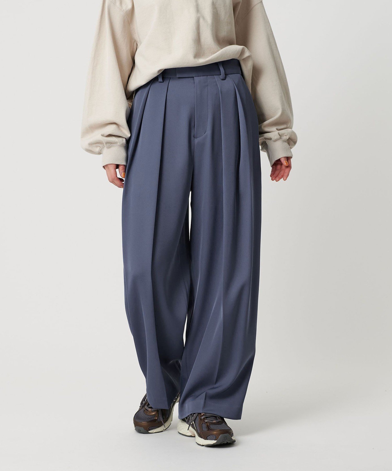 【ビューティ&ユース ユナイテッドアローズ/BEAUTY&YOUTH / UNITED ARROWS】のタックワイドパンツ インテリア・キッズ・メンズ・レディースファッション・服の通販 founy(ファニー) ファッション Fashion レディースファッション Fashion for Women パンツ Pants & Trousers カットソー Cut and Sewn Top ジャケット Jacket, Outerwear スニーカー Sneakers, Trainers ドレープ Drape, Draping Fabric プリント Print, Printed Pattern ロング Long, Long-Length ワイド Wide, Wide Fit A/W・秋冬 Autumn/Winter COBALT|ID: prp329100004721893 ipo3291000000034435620