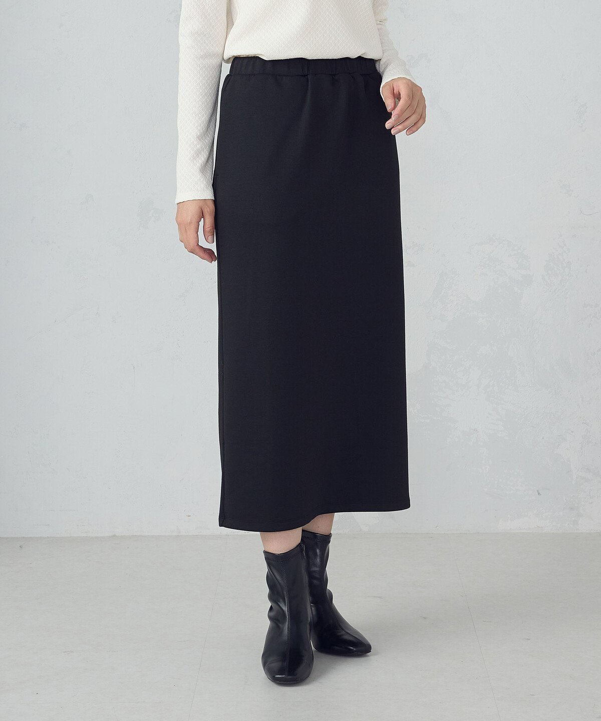 【コムサイズム/COMME CA ISM】のダンボールニット ナロースカート / セットアップ対応 インテリア・キッズ・メンズ・レディースファッション・服の通販 founy(ファニー) 　ファッション　Fashion　レディースファッション　Fashion for Women　セットアップ　Matching Sets　スカート・ミニ/ミディ/マキシ　Skirts / Mini, Midi & Maxi Skirts　おすすめ　Recommended / Our Picks　カーディガン　Cardigan, Knitwear　シンプル　Simple, Minimal　スリット　Slit, Slit Detail　セットアップ　Set-Up, Coordinated Outfit　パーカー　Hoodie, Parka　ブラック|ID: prp329100004721984 ipo3291000000034127833