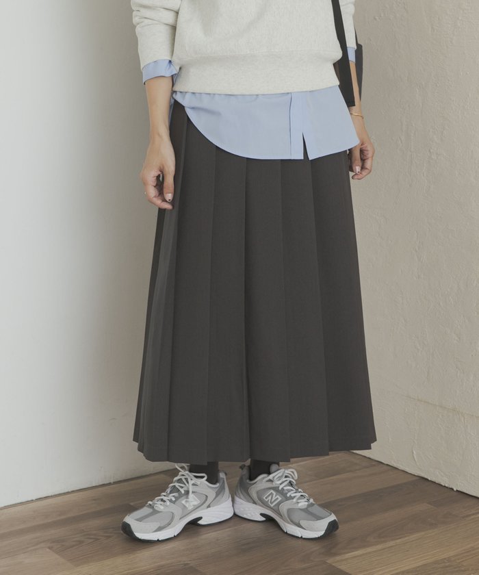 【アーバンリサーチ ドアーズ/URBAN RESEARCH DOORS】の『UR TECH SMOOTHLUXE』片ヒダプリーツスカート インテリア・キッズ・メンズ・レディースファッション・服の通販 founy(ファニー) https://founy.com/ ファッション Fashion レディースファッション Fashion for Women スカート Skirts プリーツスカート / 上品フェミニンスタイル Pleated Skirts クラシック Classic, Timeless Style シューズ Shoes, Footwear ジャケット Jacket, Outerwear トレンド Trend, Trending Now フラット Flat, Flat Shoes プリーツ Pleats, Pleated ベーシック Basic, Essential ワイド Wide, Wide Fit A/W・秋冬 Autumn/Winter 冬 Winter / This Winter おすすめ Recommended / Our Picks エレガント 上品 Elegant 2025年 2025 2025-2026秋冬・A/W Autumn/Winter 2025–26 AW25–26 |ID: prp329100004721993 ipo3291000000034568595