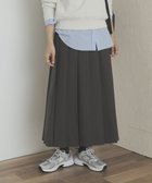 【アーバンリサーチ ドアーズ/URBAN RESEARCH DOORS】の『UR TECH SMOOTHLUXE』片ヒダプリーツスカート CHARCOAL|ID: prp329100004721993 ipo3291000000034568598