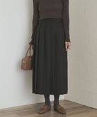 【アーバンリサーチ ドアーズ/URBAN RESEARCH DOORS】の『UR TECH SMOOTHLUXE』片ヒダプリーツスカート BLACK|ID: prp329100004721993 ipo3291000000034568601