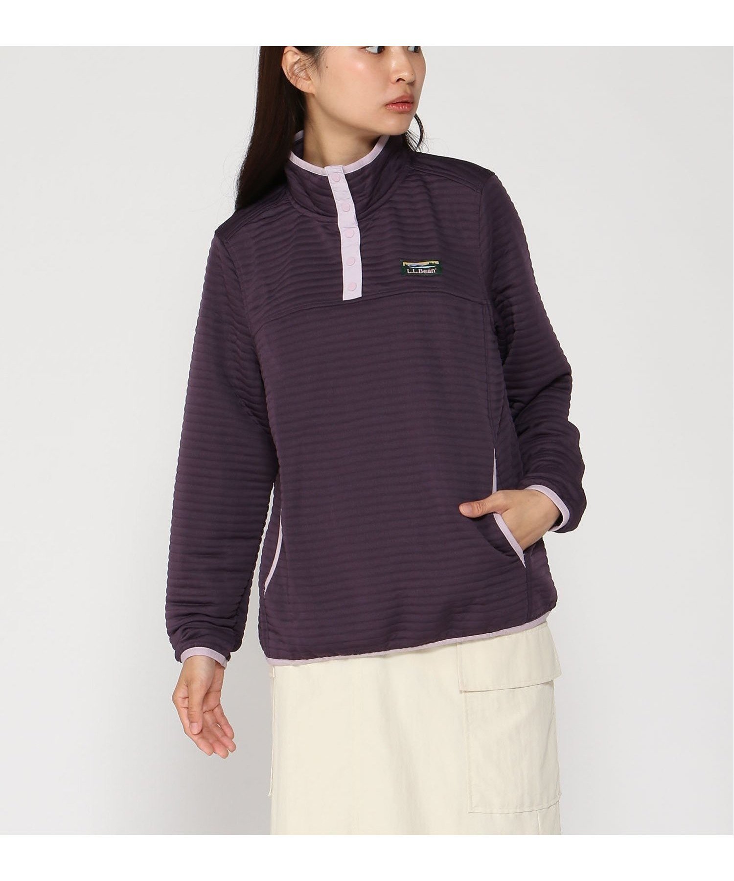 【エルエルビーン/L.L.Bean】のエアーライト・ニット・プルオーバー インテリア・キッズ・メンズ・レディースファッション・服の通販 founy(ファニー) 　ファッション　Fashion　レディースファッション　Fashion for Women　トップス・カットソー　Cut & Sew Tops　ニット　Knit Tops & Sweaters　カジュアルプルオーバー・ニットトップス　Pullovers & Knit Tops / Casual Pullovers　フィット　Fit, Slim Fit　ポケット　Pocket, Pocket Detail　軽量　Lightweight, Ultra Light　Eggplnt Hthr|ID: prp329100004722011 ipo3291000000034128108
