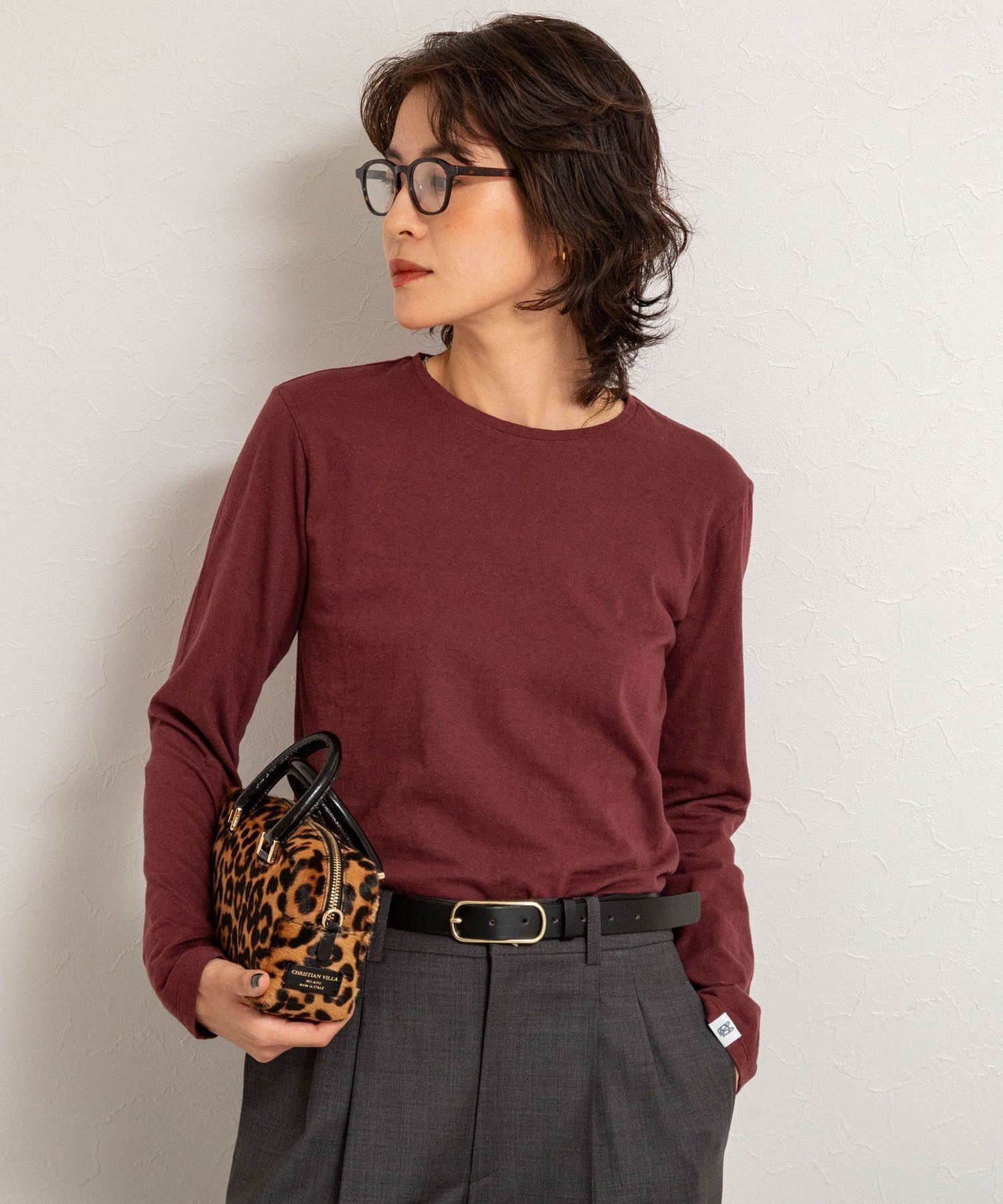 【ノーリーズ/NOLLEY'S】の【MAQWEL/マクウェル】MARUDOロングスリーブTee インテリア・キッズ・メンズ・レディースファッション・服の通販 founy(ファニー) 　ファッション　Fashion　レディースファッション　Fashion for Women　インナー　Innerwear　ヴィンテージ　Vintage Style　コンパクト　Compact, Small Size　シンプル　Simple, Minimal　スリーブ　Sleeve, Long Sleeve / Short Sleeve　人気　Popular, Best Seller　長袖　Long Sleeve, Full Sleeve　フェミニン　Feminine, Girly　ロング　Long, Long-Length　ワンポイント　One Point, Statement Accent　おすすめ　Recommended / Our Picks　夏　Summer　エレガント 上品　Elegant　2025年　2025　2025-2026秋冬・A/W　Autumn/Winter 2025–26 AW25–26　ボルドー|ID: prp329100004722023 ipo3291000000034235322