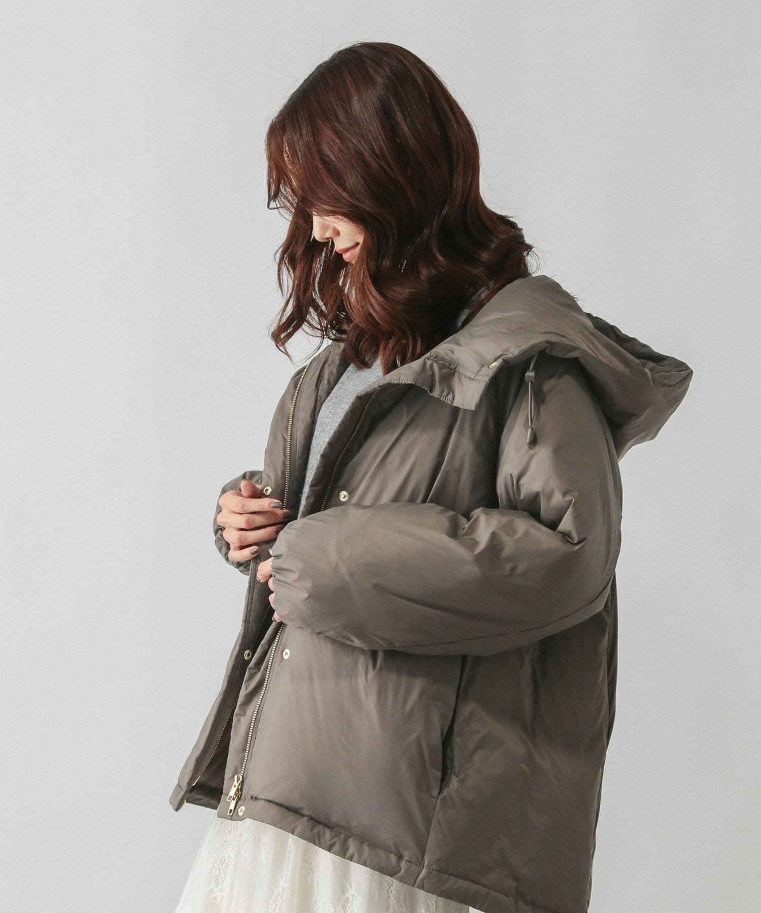 【グローバルワーク/GLOBAL WORK】の吉高由里子さん着用/エアリュクスダウンフードブルゾン/495695 インテリア・キッズ・メンズ・レディースファッション・服の通販 founy(ファニー) ファッション Fashion レディースファッション Fashion for Women アウター Coat / Outerwear Collection ブルゾンジャケット・スポーティアウター Blouson Jackets ストレート Straight, Straight Cut ダウン Down, Puffer バランス Balance, Style Balance ボトム Bottoms, Lower Wear メタル Metal, Metal Parts 軽量 Lightweight, Ultra Light ブラウン58|ID: prp329100004722053 ipo3291000000034701715