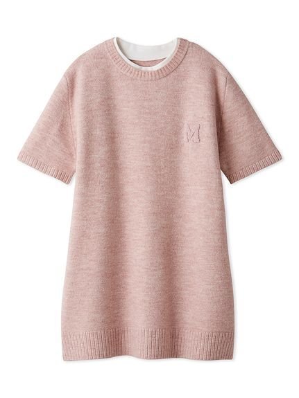 【ミラオーウェン/Mila Owen】のMサガラウールブレンドミニニットワンピース インテリア・キッズ・メンズ・レディースファッション・服の通販 founy(ファニー) 　ファッション　Fashion　レディースファッション　Fashion for Women　ワンピース　Dresses　ニットワンピース　Knit Dresses　ヴィンテージ　Vintage Style　スマート　Smart, Elegant　タイツ　Tights, Legwear　トレンド　Trend, Trending Now　人気　Popular, Best Seller　メランジ　Melange, Mixed Yarn　モチーフ　Motif, Design Theme　モノトーン　Monotone, Black and White　おすすめ　Recommended / Our Picks　PNK[066]|ID: prp329100004722061 ipo3291000000034301515