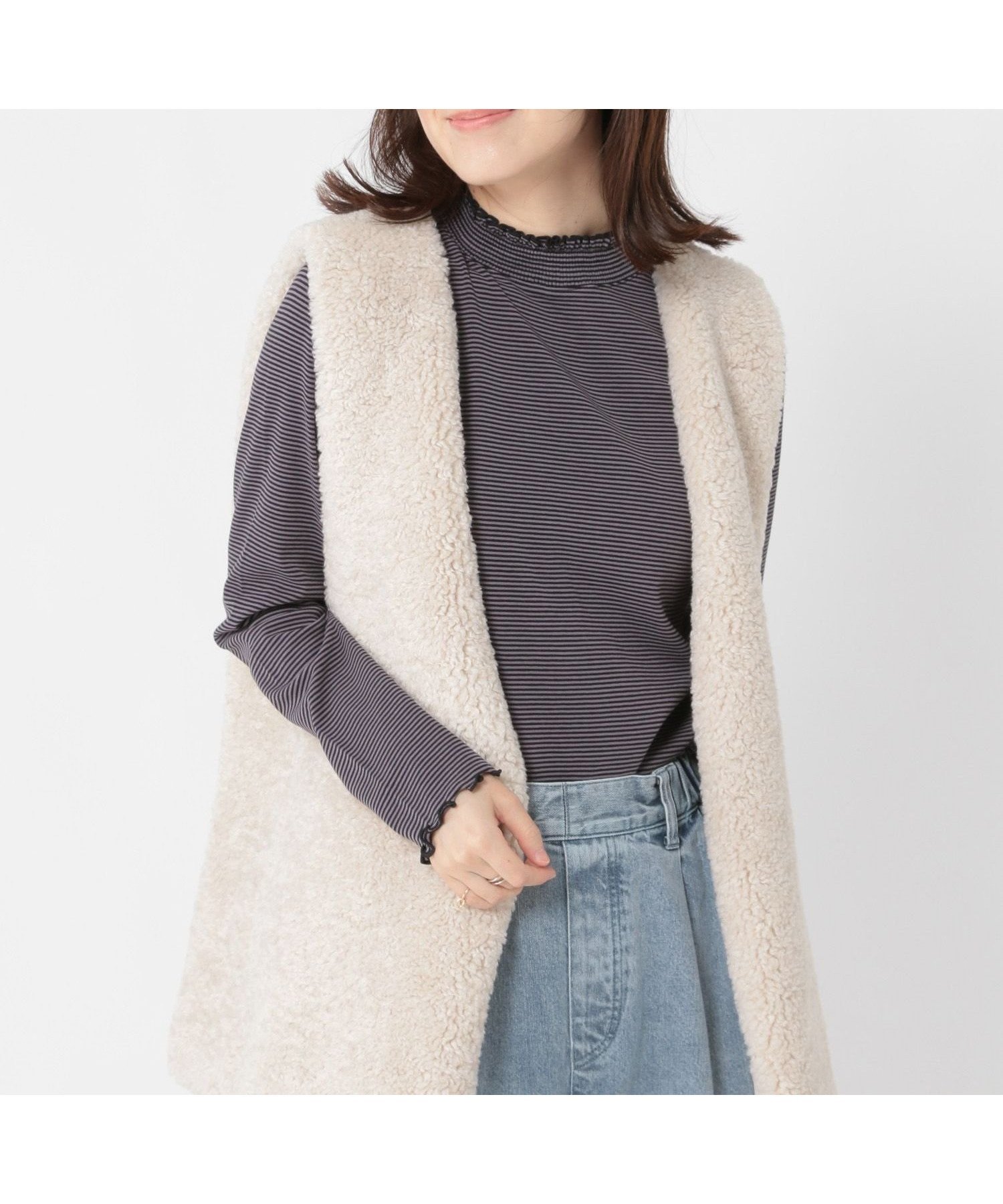 【スタディオ クリップ/studio CLIP】のアソートシャーリングネックプルオーバー プラスサイズあり インテリア・キッズ・メンズ・レディースファッション・服の通販 founy(ファニー) ファッション Fashion レディースファッション Fashion for Women トップス・カットソー Cut & Sew Tops カジュアルプルオーバー・ニットトップス Pullovers & Knit Tops / Casual Pullovers おすすめ Recommended / Our Picks インナー Innerwear カットソー Cut and Sewn Top スウェット / スエット Sweatshirt, Sweatwear スモーク×ブラック02|ID: prp329100004722095 ipo3291000000034402502