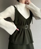 【ジュノア/JUNOAH】のVネックジャンスカキャミワンピース カーキ|ID: prp329100004722126 ipo3291000000034467567