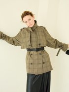 【フレイ アイディー/FRAY I.D】のレザーベルトショートトレンチコート CHECK[931]|ID: prp329100004722160 ipo3291000000034361812