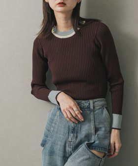 【センスオブプレイス/SENSE OF PLACE by URBAN RESEARCH】の『WEB限定』バイカラーコンパクトセーター 人気、トレンドファッション・服の通販 founy(ファニー) ファッション Fashion レディースファッション Fashion for Women インナー Innerwear キャミソール Camisole, Spaghetti Strap Top サロペット Overalls, Salopette デニム Denim, Jeans Material フィット Fit, Slim Fit A/W・秋冬 Autumn/Winter 冬 Winter / This Winter 夏 Summer 2025年 2025 2025-2026秋冬・A/W Autumn/Winter 2025–26 AW25–26 |ID:prp329100004722172