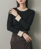 【センスオブプレイス/SENSE OF PLACE by URBAN RESEARCH】の『WEB限定』バイカラーコンパクトセーター 人気、トレンドファッション・服の通販 founy(ファニー) ファッション Fashion レディースファッション Fashion for Women インナー Innerwear キャミソール Camisole, Spaghetti Strap Top サロペット Overalls, Salopette デニム Denim, Jeans Material フィット Fit, Slim Fit A/W・秋冬 Autumn/Winter 冬 Winter / This Winter 夏 Summer 2025年 2025 2025-2026秋冬・A/W Autumn/Winter 2025–26 AW25–26 thumbnail BLACK|ID: prp329100004722172 ipo3291000000034130425