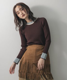 【センスオブプレイス/SENSE OF PLACE by URBAN RESEARCH】の『WEB限定』バイカラーコンパクトセーター 人気、トレンドファッション・服の通販 founy(ファニー) ファッション Fashion レディースファッション Fashion for Women インナー Innerwear キャミソール Camisole, Spaghetti Strap Top サロペット Overalls, Salopette デニム Denim, Jeans Material フィット Fit, Slim Fit A/W・秋冬 Autumn/Winter 冬 Winter / This Winter 夏 Summer 2025年 2025 2025-2026秋冬・A/W Autumn/Winter 2025–26 AW25–26 |ID:prp329100004722172