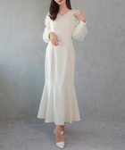 【ジュノア/JUNOAH】のセネア Vネックマーメイドワンピース アイボリー|ID: prp329100004722219 ipo3291000000034467511