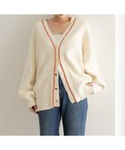 【ローリーズファーム/LOWRYS FARM】の7GハイショクVカーディガン 人気、トレンドファッション・服の通販 founy(ファニー) ファッション Fashion レディースファッション Fashion for Women トップス・カットソー Cut & Sew Tops カーディガン・羽織り Layered Style Cardigans アクリル Acrylic Material カーディガン Cardigan, Knitwear ショート Short, Short Length シンプル Simple, Minimal ダブル Double, Double-Breasted デニム Denim, Jeans Material フレア Flare, Flared ロング Long, Long-Length ワイド Wide, Wide Fit 定番 Standard, Basic Item 畦 Ribbed Knit thumbnail アイボリー|ID: prp329100004722255 ipo3291000000034374081