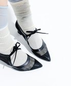 【ロデスコ/RODE SKO / URBAN RESEARCH】の『MADE IN JAPAN』チャンキーヒールリボンパンプス BLKシアー|ID: prp329100004722322 ipo3291000000034131980