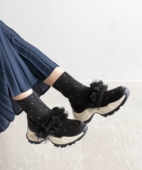 【ランダ/RANDA】の2WAYビジューニットスニーカー 人気、トレンドファッション・服の通販 founy(ファニー) ファッション Fashion レディースファッション Fashion for Women トップス・カットソー Cut & Sew Tops ニット Knit Tops & Sweaters ストレッチ Stretch, Stretchy Fabric スニーカー Sneakers, Trainers チュール Tulip, Tulip Motif トレンド Trend, Trending Now パール Pearl, Pearl Accent ビジュー Bijou, Jewel-like Accent フィット Fit, Slim Fit フェミニン Feminine, Girly |ID:prp329100004722353