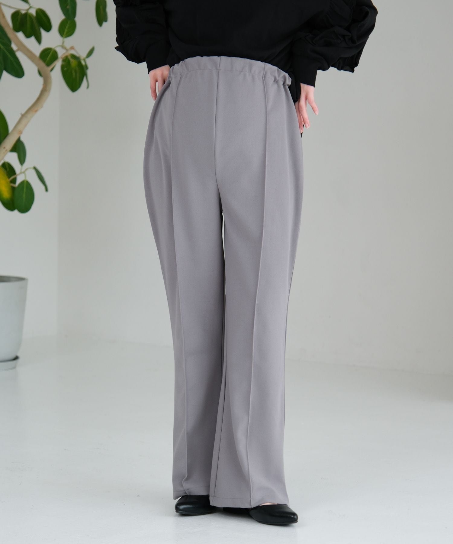 【レプシィム ローリーズファーム/LEPSIM LOWRYS FARM】の【産前・産後対応】マタニティ/ピンタックフレアパンツ インテリア・キッズ・メンズ・レディースファッション・服の通販 founy(ファニー) 　ファッション　Fashion　キッズファッション　Fashion for Kids　ボトムス　Bottoms　おすすめ　Recommended / Our Picks　カーディガン　Cardigan, Knitwear　ストレッチ　Stretch, Stretchy Fabric　タンク　Tank Top, Sleeveless Top　フレア　Flare, Flared　ビジネス 仕事 通勤　Business / Work / Commuting　グレー15|ID: prp329100004722414 ipo3291000000036294660