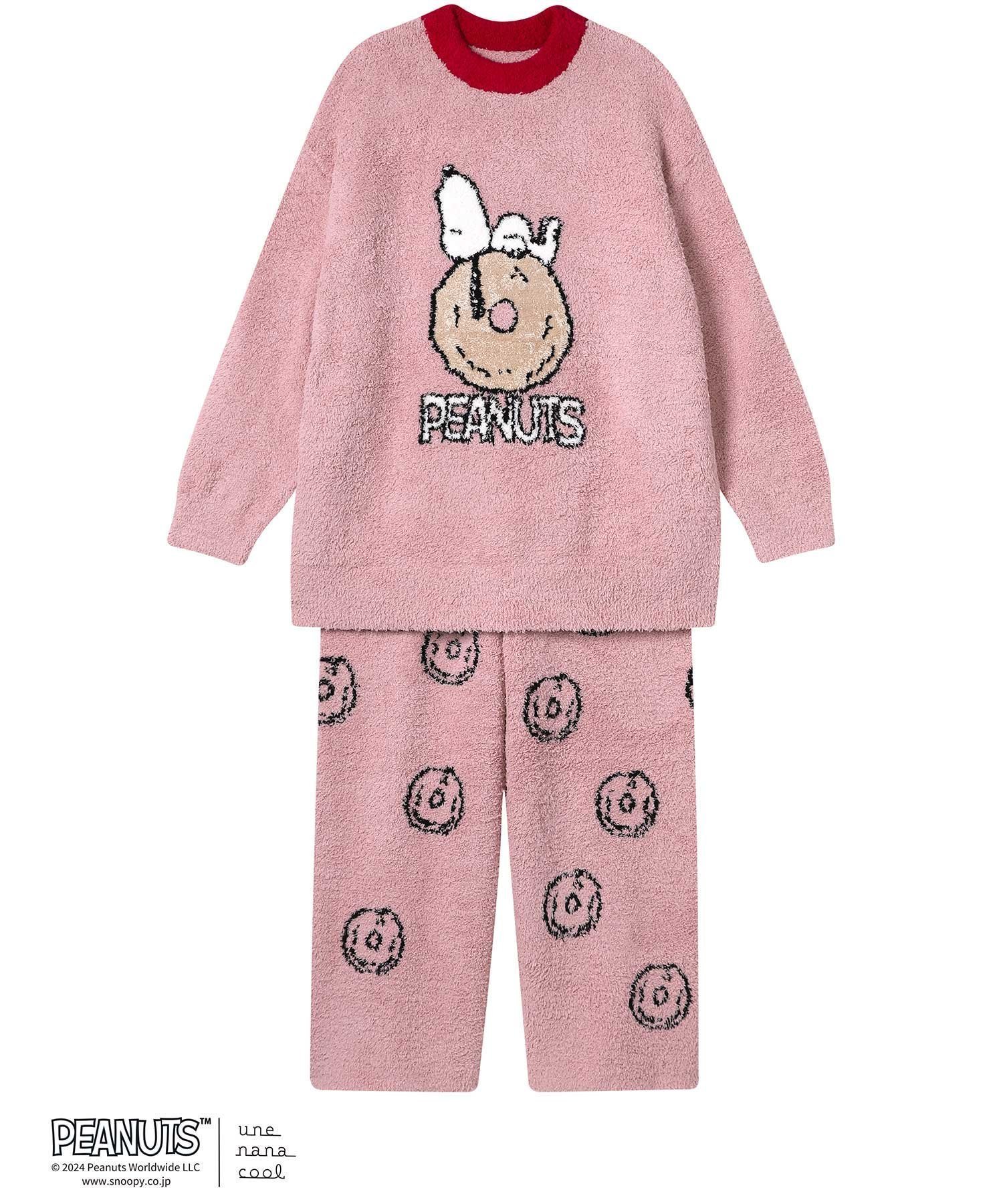 【ウンナナクール/une nana cool】の【スヌーピー】PEANUTS * une nana cool プルオーバー ロングパンツセット インテリア・キッズ・メンズ・レディースファッション・服の通販 founy(ファニー) 　ファッション　Fashion　レディースファッション　Fashion for Women　パンツ　Pants & Trousers　ショーツ　Shorts, Short Pants　ベビー　Baby, Babywear　ロング　Long, Long-Length　秋　Autumn　ベビーピンク|ID: prp329100004722417 ipo3291000000034602329