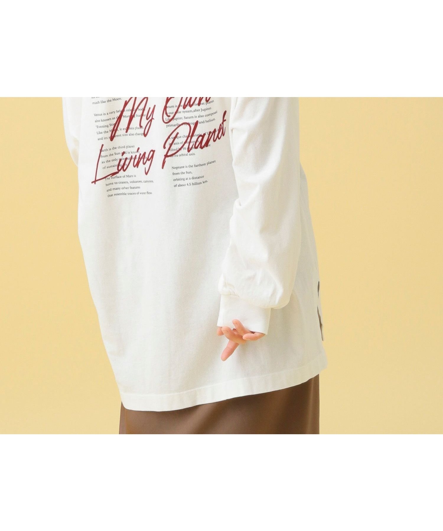 【レプシィム ローリーズファーム/LEPSIM LOWRYS FARM】の【産前・産後対応】マタニティ/バックロゴプリント長袖T インテリア・キッズ・メンズ・レディースファッション・服の通販 founy(ファニー) 　ファッション　Fashion　キッズファッション　Fashion for Kids　フレア　Flare, Flared　プリント　Print, Printed Pattern　ロング　Long, Long-Length　長袖　Long Sleeve, Full Sleeve　オフホワイト05|ID: prp329100004722434 ipo3291000000035215325