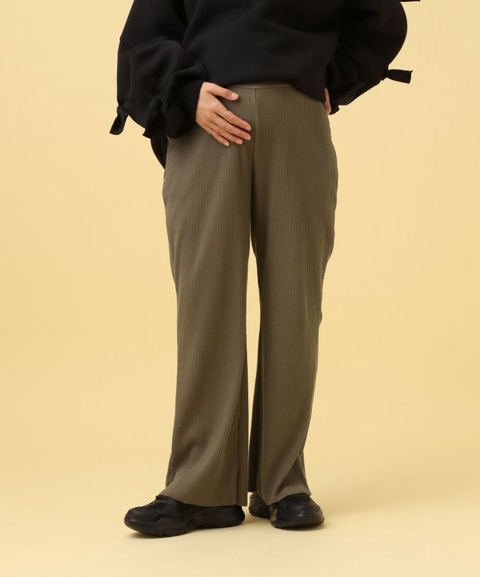 【レプシィム ローリーズファーム/LEPSIM LOWRYS FARM】の【産前・産後対応】マタニティ/リブフレアパンツ インテリア・キッズ・メンズ・レディースファッション・服の通販 founy(ファニー) https://founy.com/ ファッション Fashion キッズファッション Fashion for Kids ボトムス Bottoms おすすめ Recommended / Our Picks |ID: prp329100004722441 ipo3291000000034571371