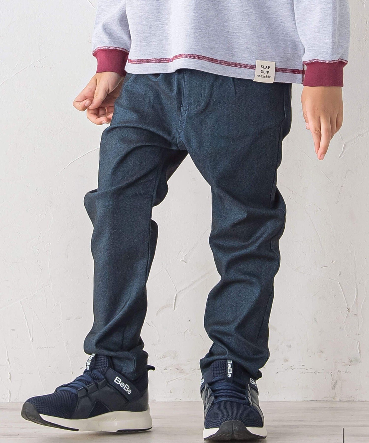 【ベベ オンライン ストア/BEBE ONLINE STORE / KIDS】のらくのびスーパーストレッチツイルパンツ(90~150cm) インテリア・キッズ・メンズ・レディースファッション・服の通販 founy(ファニー) 　ファッション　Fashion　キッズファッション　Fashion for Kids　ボトムス　Bottoms　オレンジ　Orange　テクスチャー　Texture, Textured Fabric　フレンチ　French, French Style　A/W・秋冬　Autumn/Winter　2024年　2024　エレガント 上品　Elegant　2024-2025秋冬・A/W　Autumn/Winter 2024–25 AW24–25　濃ネイビー|ID: prp329100004722454 ipo3291000000034226054