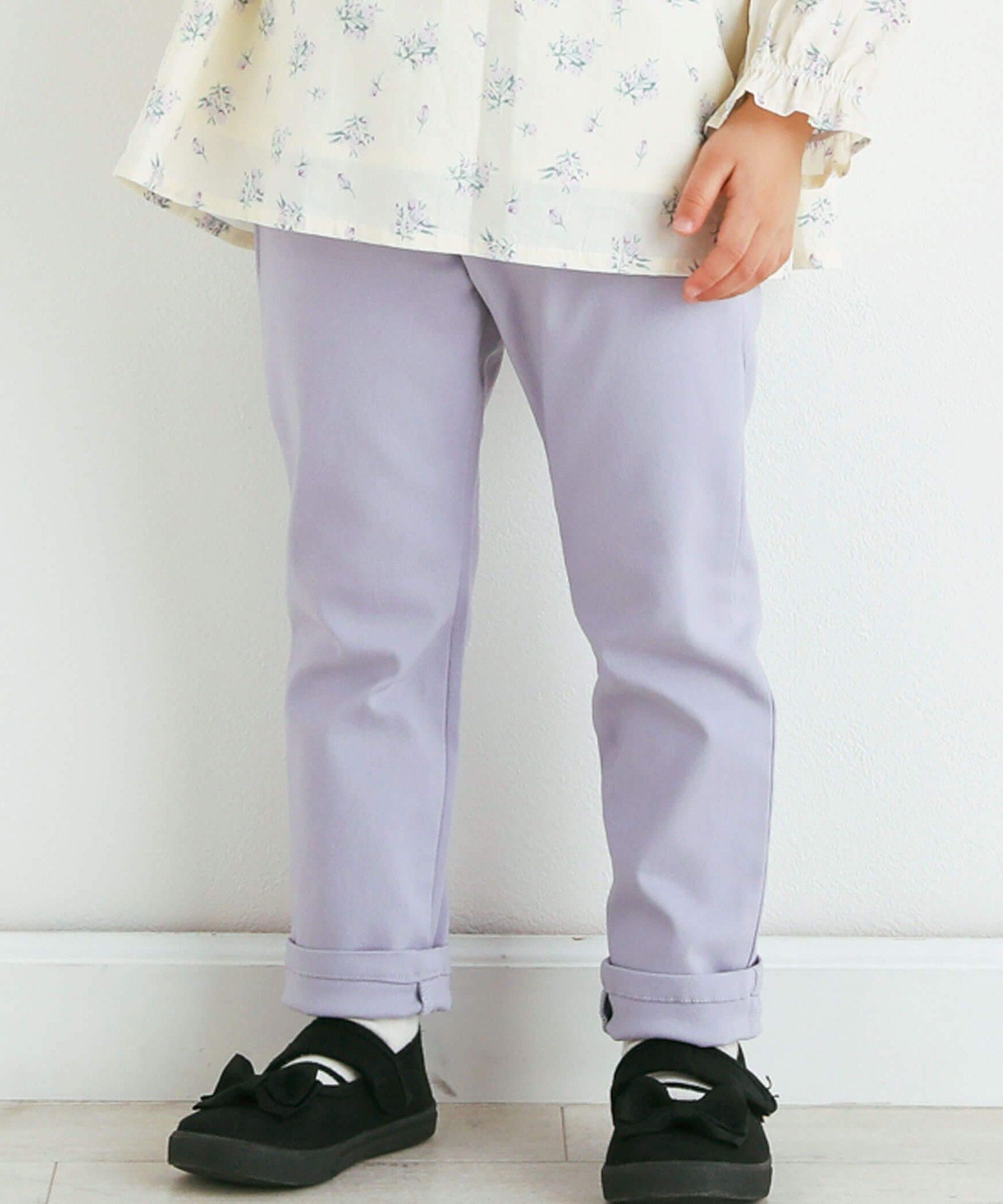 【ベベ オンライン ストア/BEBE ONLINE STORE / KIDS】のらくのびスーパーストレッチツイルパンツ(90~150cm) インテリア・キッズ・メンズ・レディースファッション・服の通販 founy(ファニー) 　ファッション　Fashion　キッズファッション　Fashion for Kids　ボトムス　Bottoms　オレンジ　Orange　テクスチャー　Texture, Textured Fabric　フレンチ　French, French Style　A/W・秋冬　Autumn/Winter　2024年　2024　エレガント 上品　Elegant　2024-2025秋冬・A/W　Autumn/Winter 2024–25 AW24–25　パープル|ID: prp329100004722454 ipo3291000000034226061