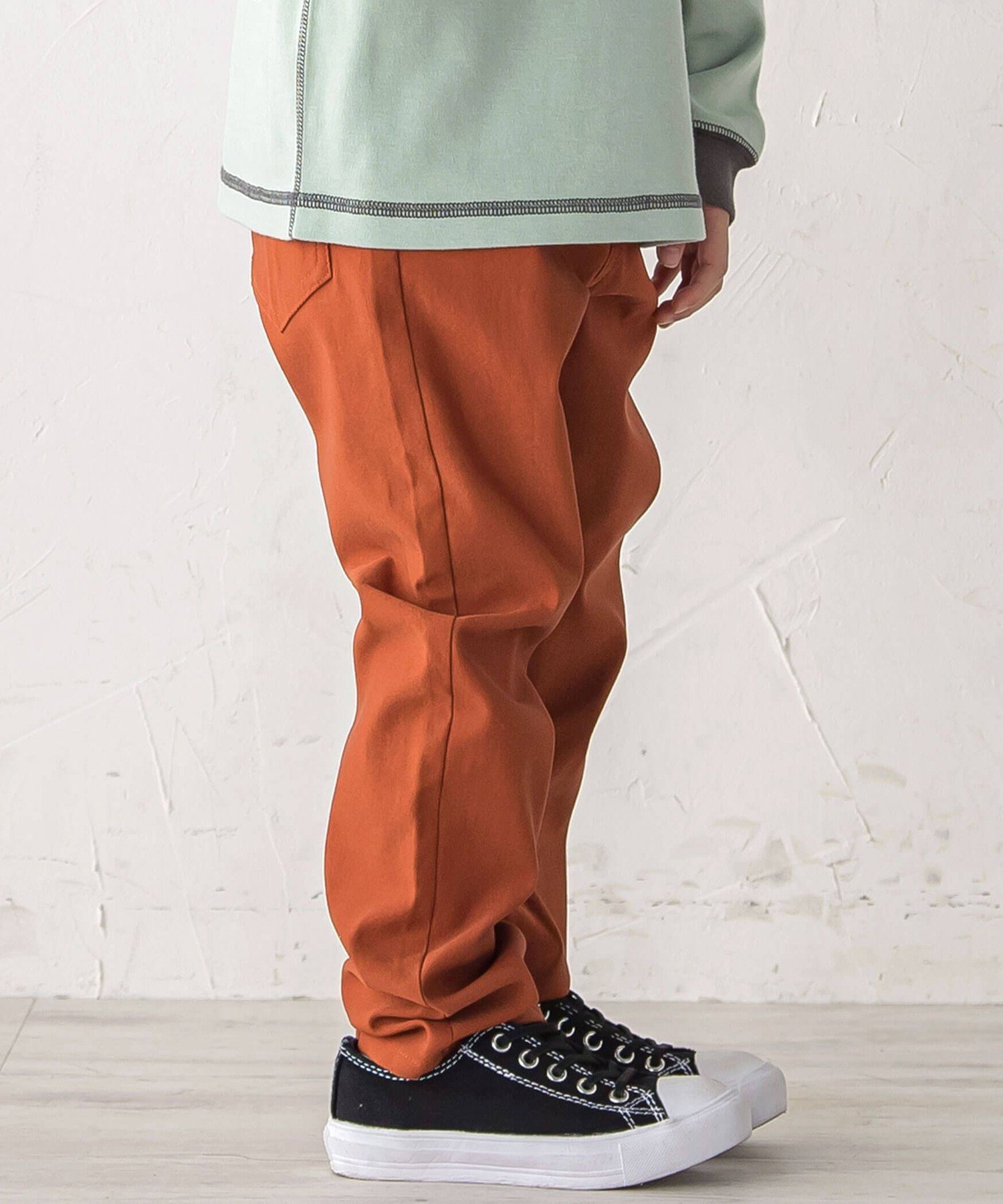 【ベベ オンライン ストア/BEBE ONLINE STORE / KIDS】のらくのびスーパーストレッチツイルパンツ(90~150cm) インテリア・キッズ・メンズ・レディースファッション・服の通販 founy(ファニー) 　ファッション　Fashion　キッズファッション　Fashion for Kids　ボトムス　Bottoms　オレンジ　Orange　テクスチャー　Texture, Textured Fabric　フレンチ　French, French Style　A/W・秋冬　Autumn/Winter　2024年　2024　エレガント 上品　Elegant　2024-2025秋冬・A/W　Autumn/Winter 2024–25 AW24–25　オレンジ|ID: prp329100004722454 ipo3291000000034226063